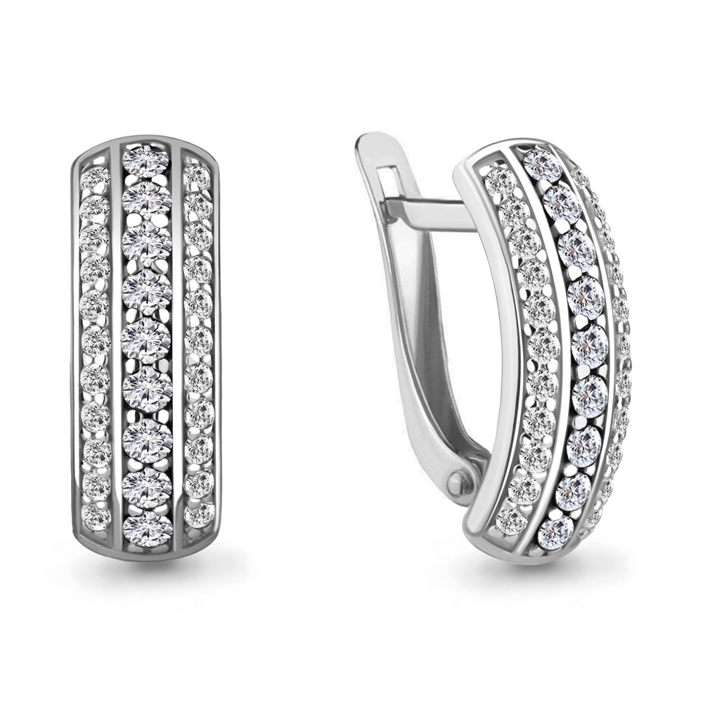 49079А Серьги из Серебра с фианитами