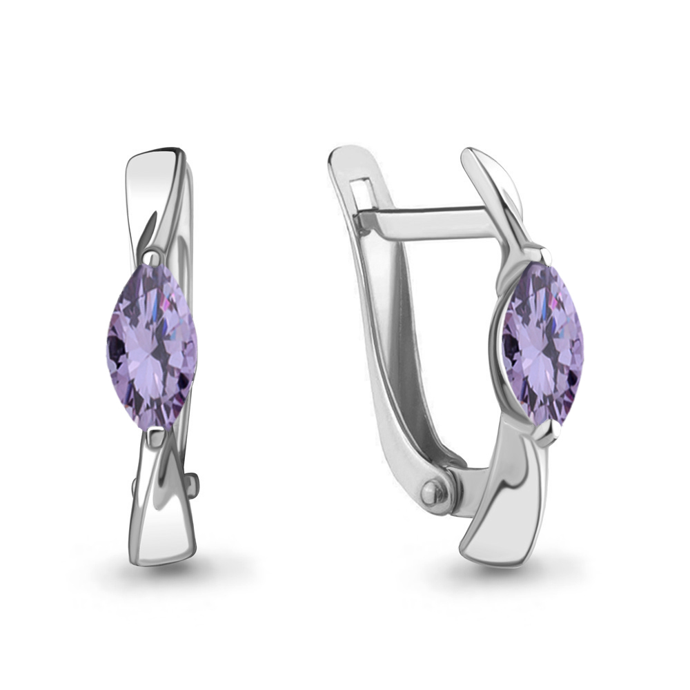 49084С Серьги из Серебра с фианитами