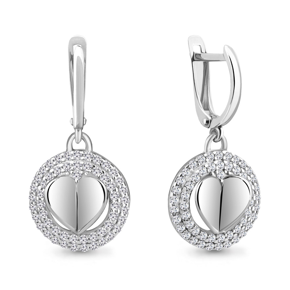 49106А Серьги из Серебра с фианитами