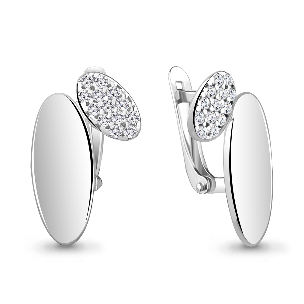 49115А Серьги из Серебра с фианитами