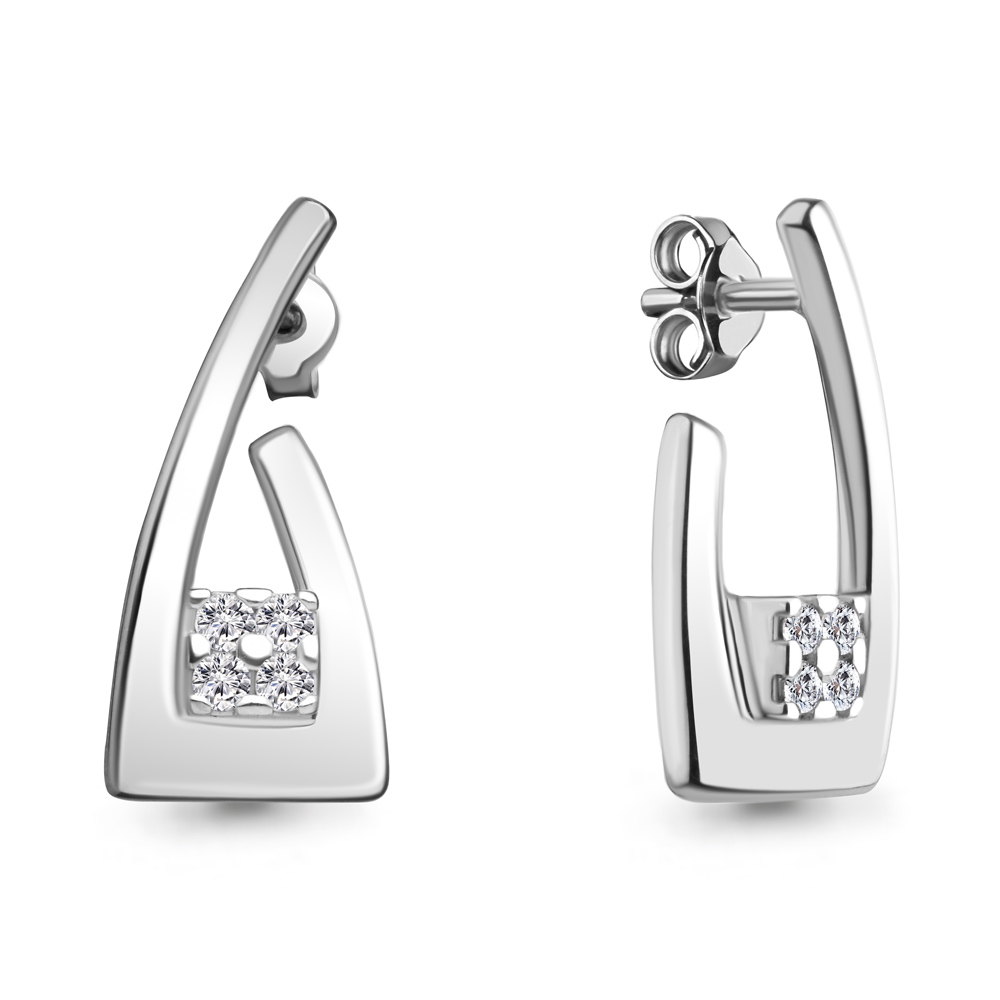 49153А Серьги из Серебра с фианитами