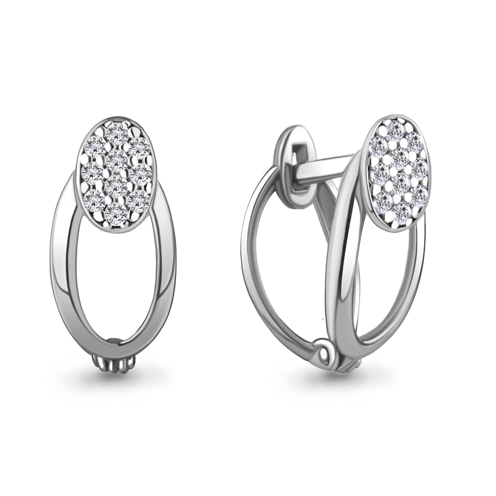 49157А Серьги из Серебра с фианитами