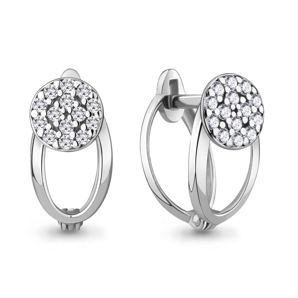 49159А Серьги из Серебра с фианитами