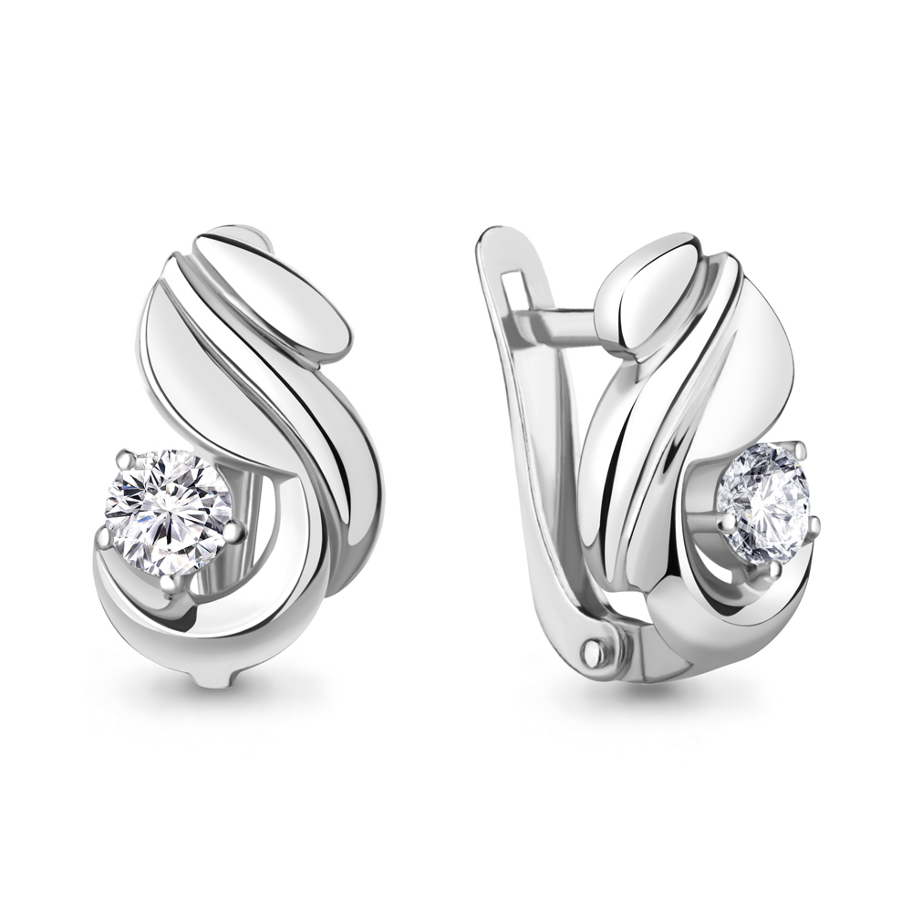 49161А Серьги из Серебра с фианитами