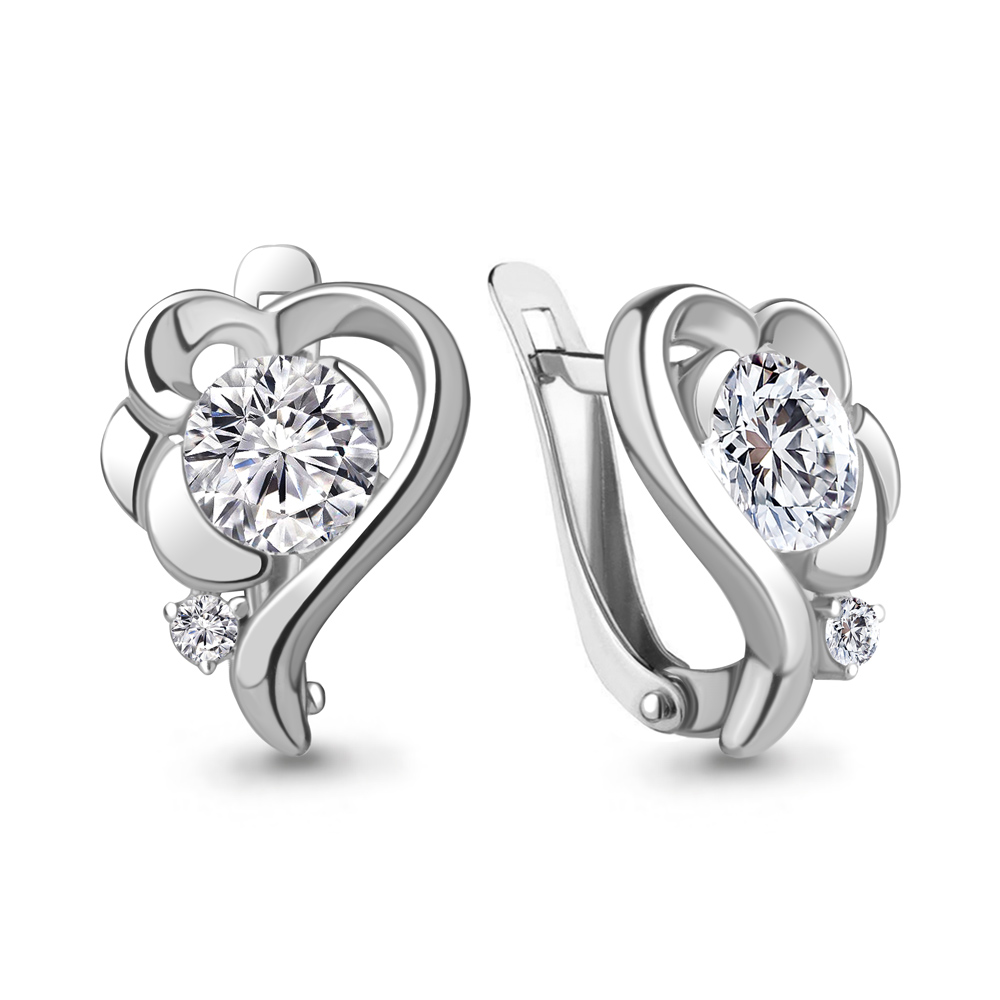 49170А Серьги из Серебра с фианитами