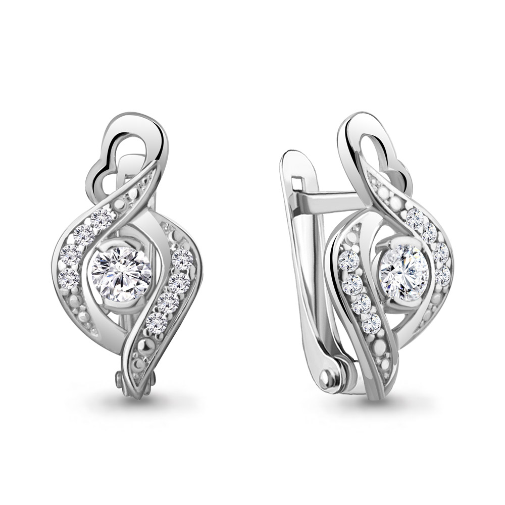 49179А Серьги из Серебра с фианитами