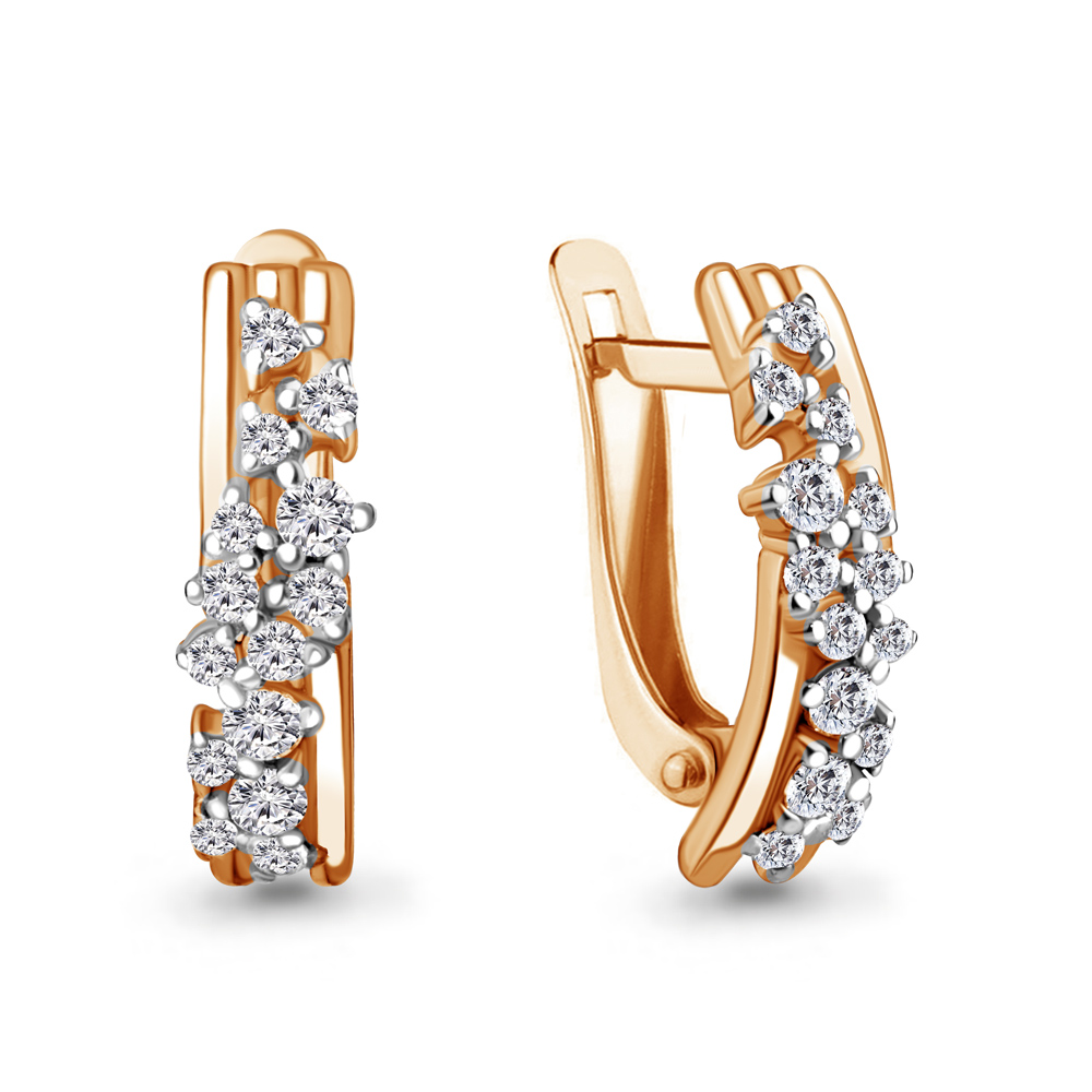 49186А Серьги из Золота с фианитами