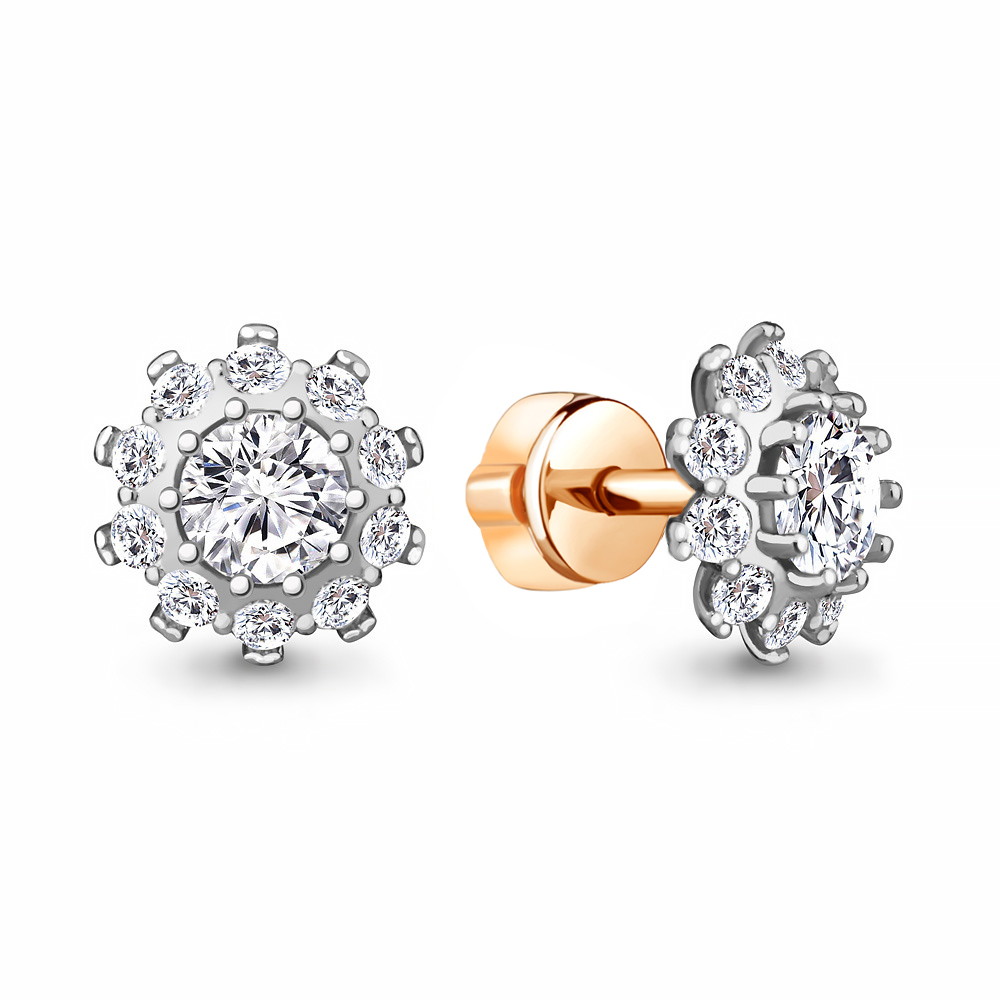 49195А Серьги из Золота с фианитами