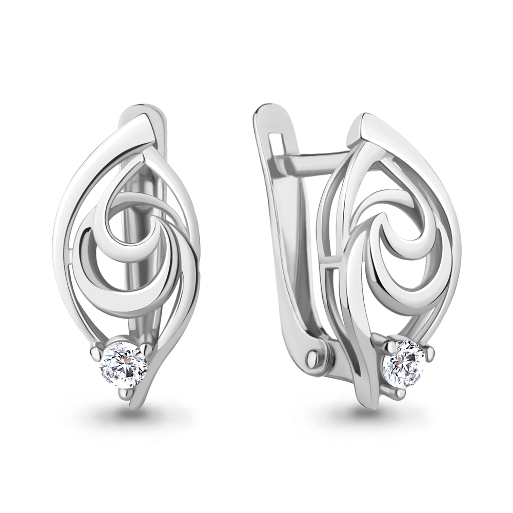 49234А Серьги из Серебра с фианитами