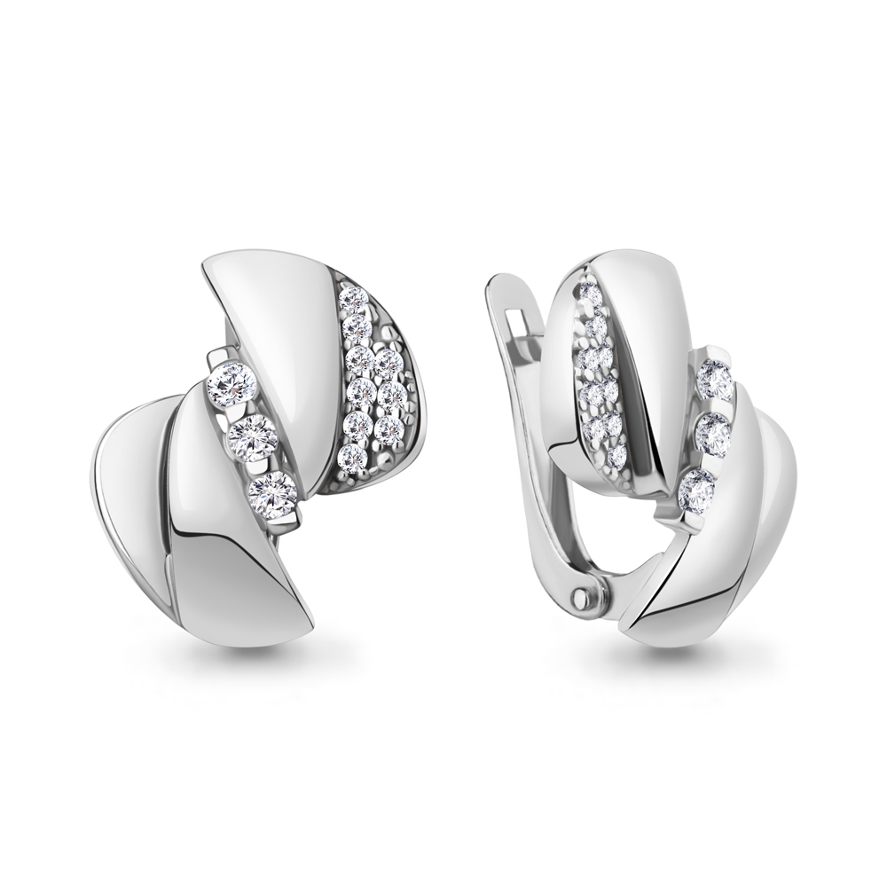 49255А Серьги из Серебра с фианитами