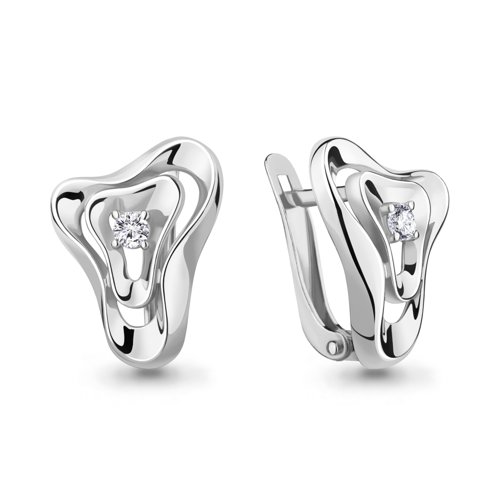 49261А Серьги из Серебра с фианитами