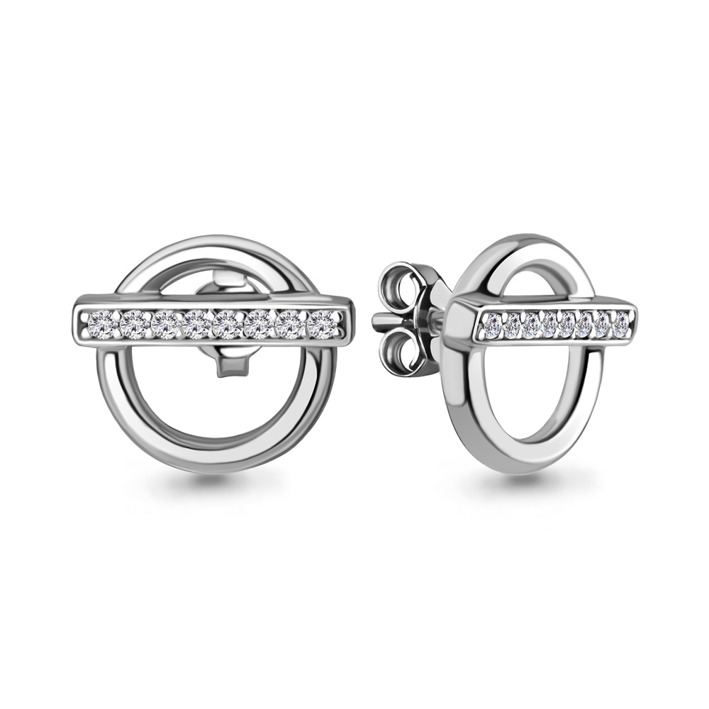 49262А Серьги из Серебра с фианитами