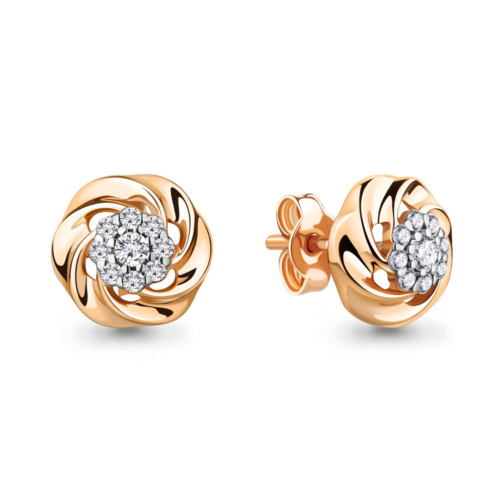 49270А Серьги из Золота с фианитами