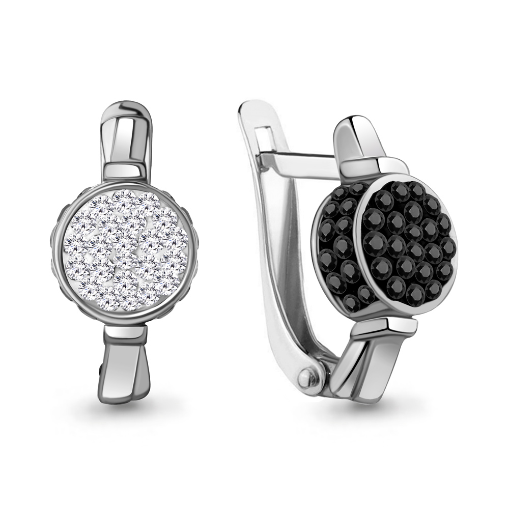 49288Ч Серьги из Серебра с стёклами