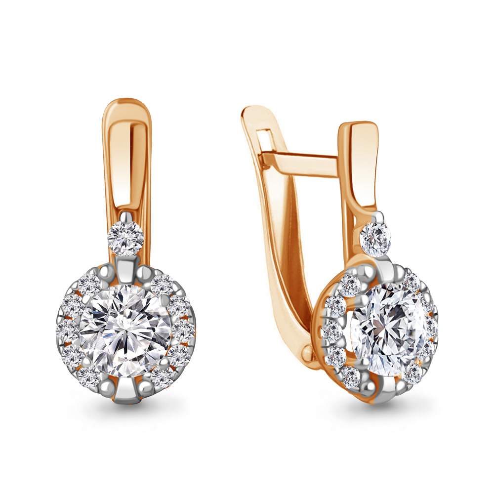 49301А Серьги из Золота с фианитами