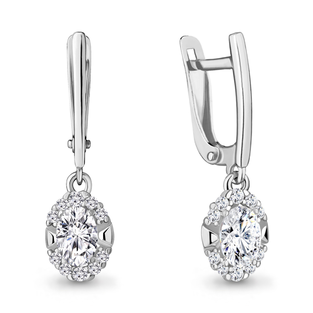 49302А Серьги из Серебра с фианитами