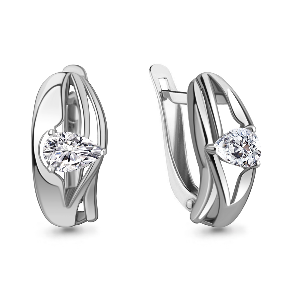 49309 Серьги из Серебра с фианитами