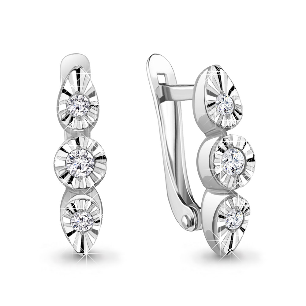 49329 Серьги из Серебра с фианитами