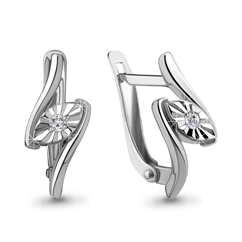49331 Серьги из Серебра с фианитами
