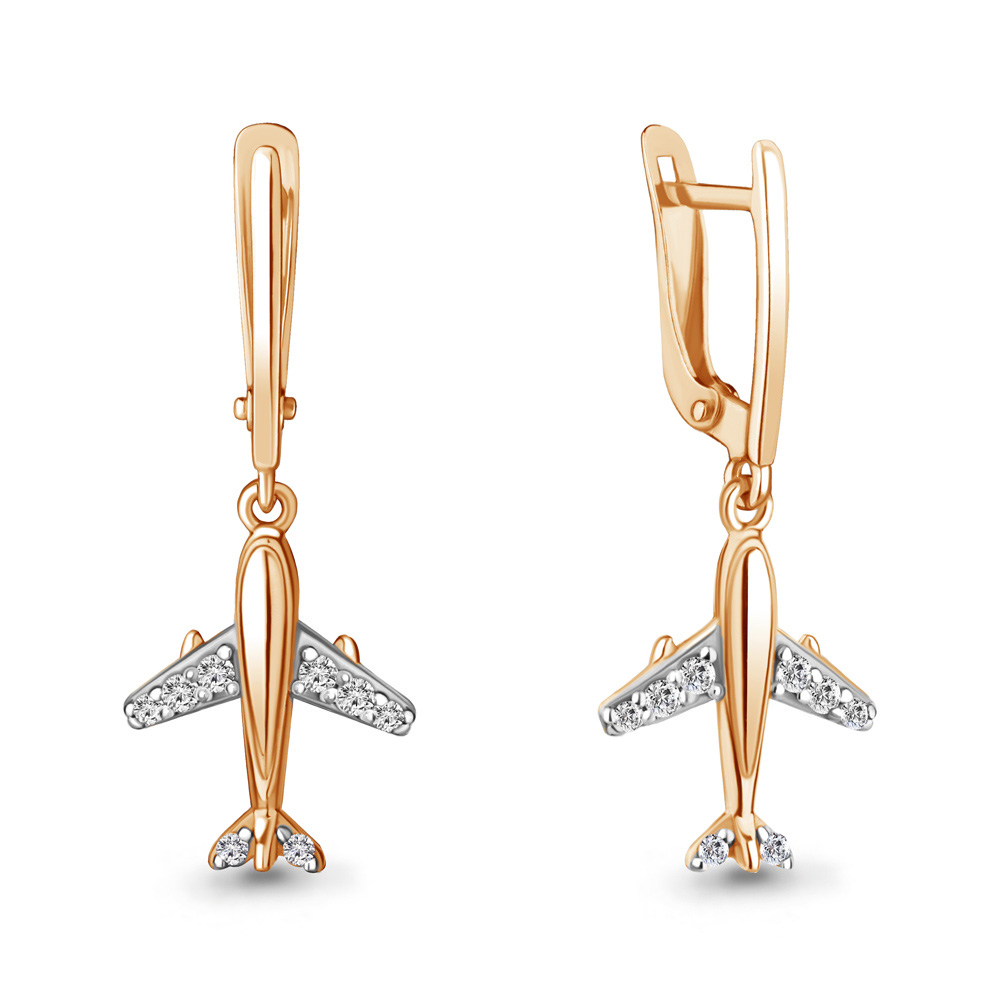 49353А Серьги из Золота с фианитами