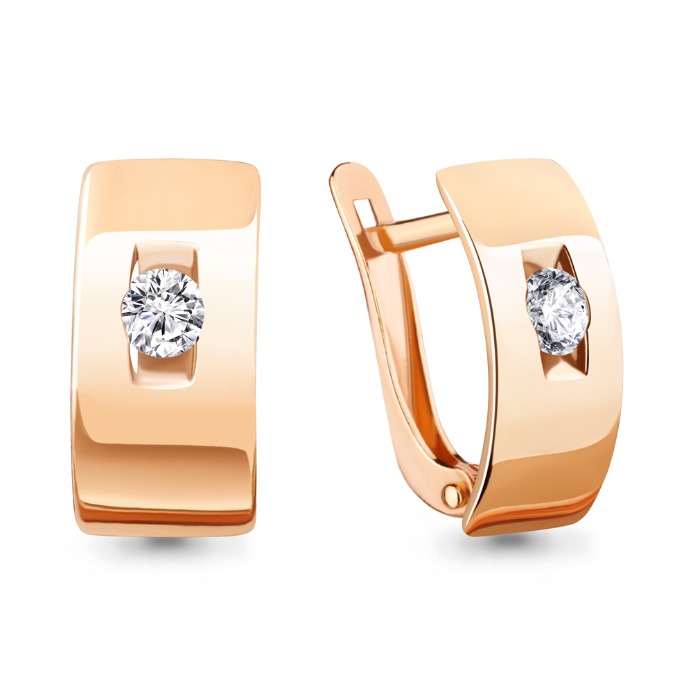 49359 Серьги из Золота с фианитами