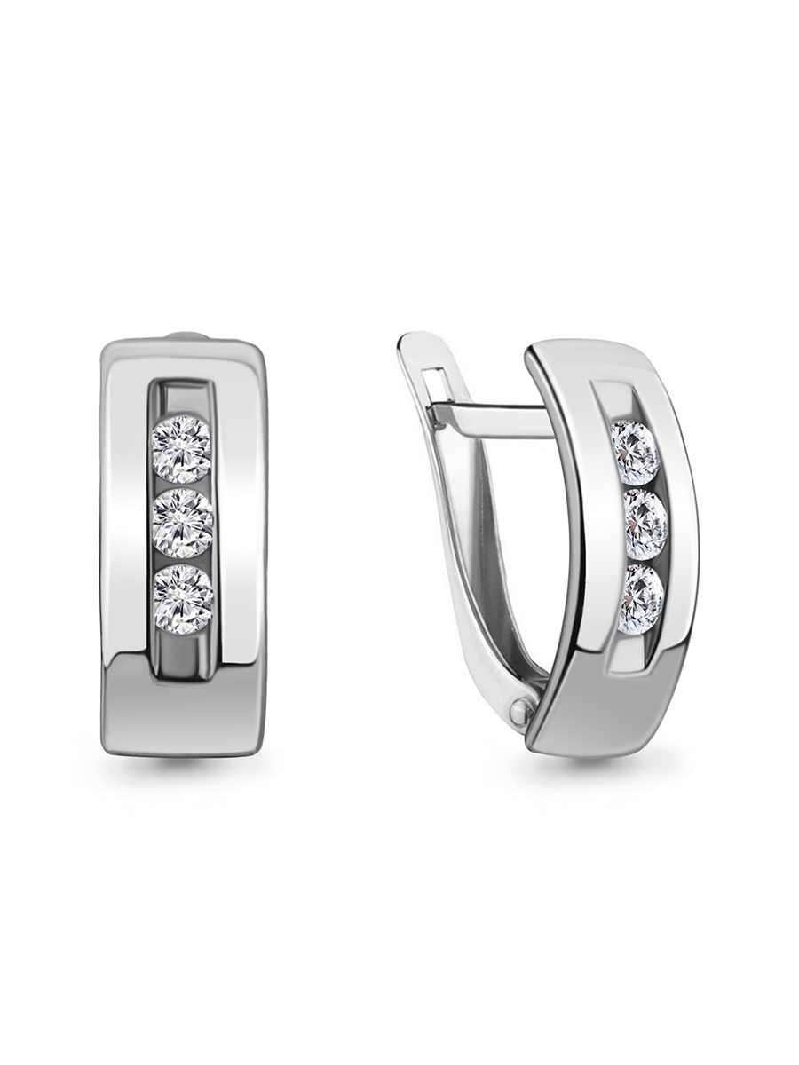 49360А Серьги из Серебра с фианитами