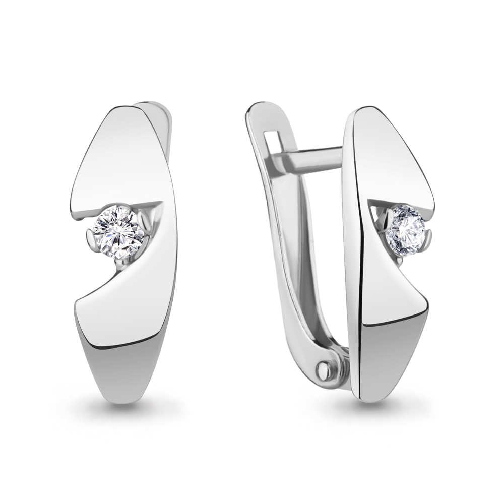 49362А Серьги из Серебра с фианитами