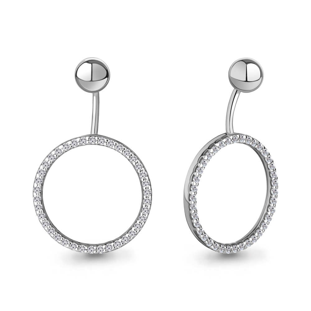 49364А Серьги из Серебра с фианитами