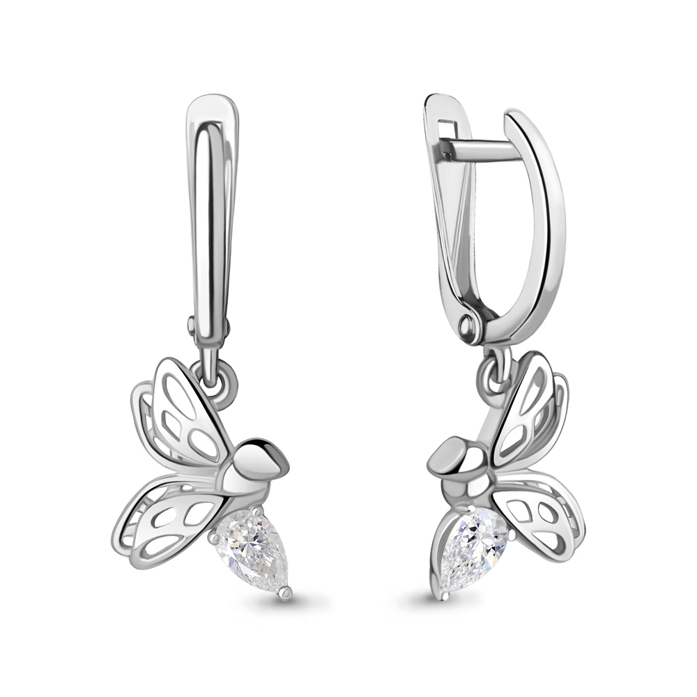 49384 Серьги из Серебра с фианитами