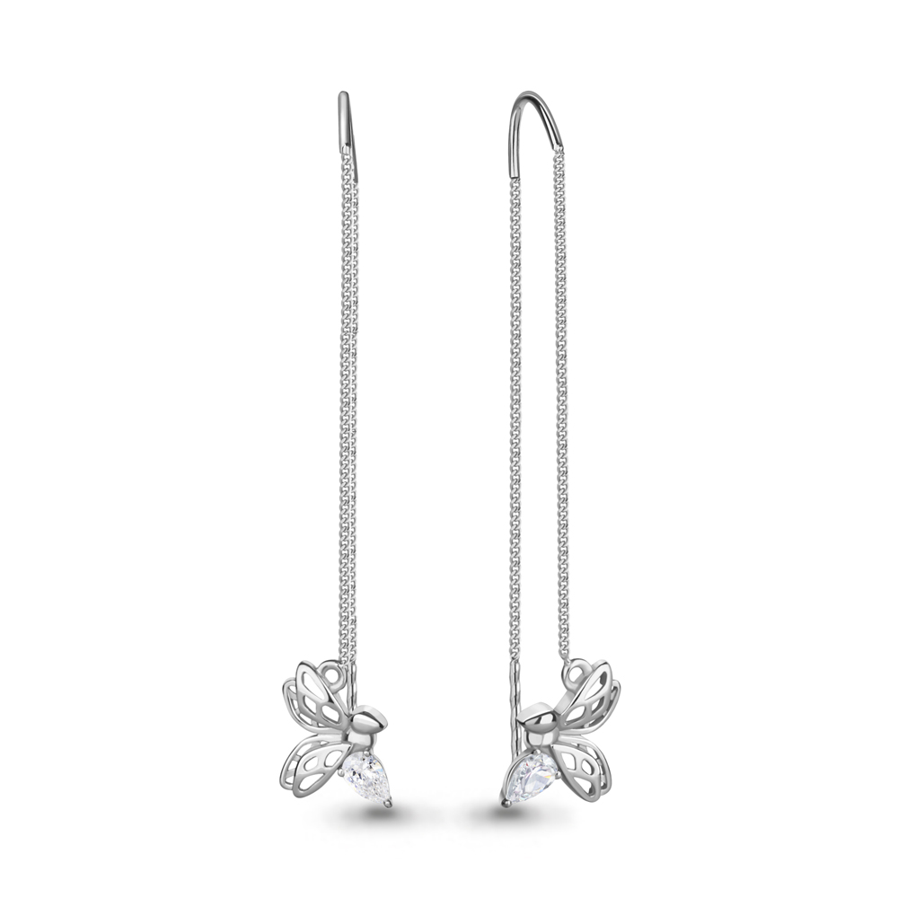 49385 Серьги из Серебра с фианитами