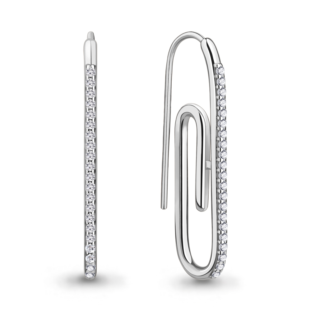 49397А Серьги из Серебра с фианитами