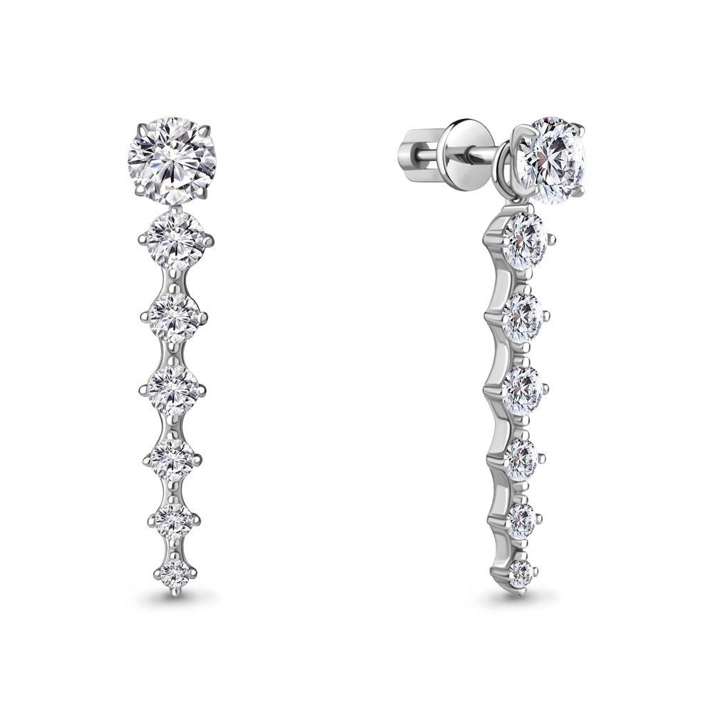 49399А Серьги из Серебра с фианитами