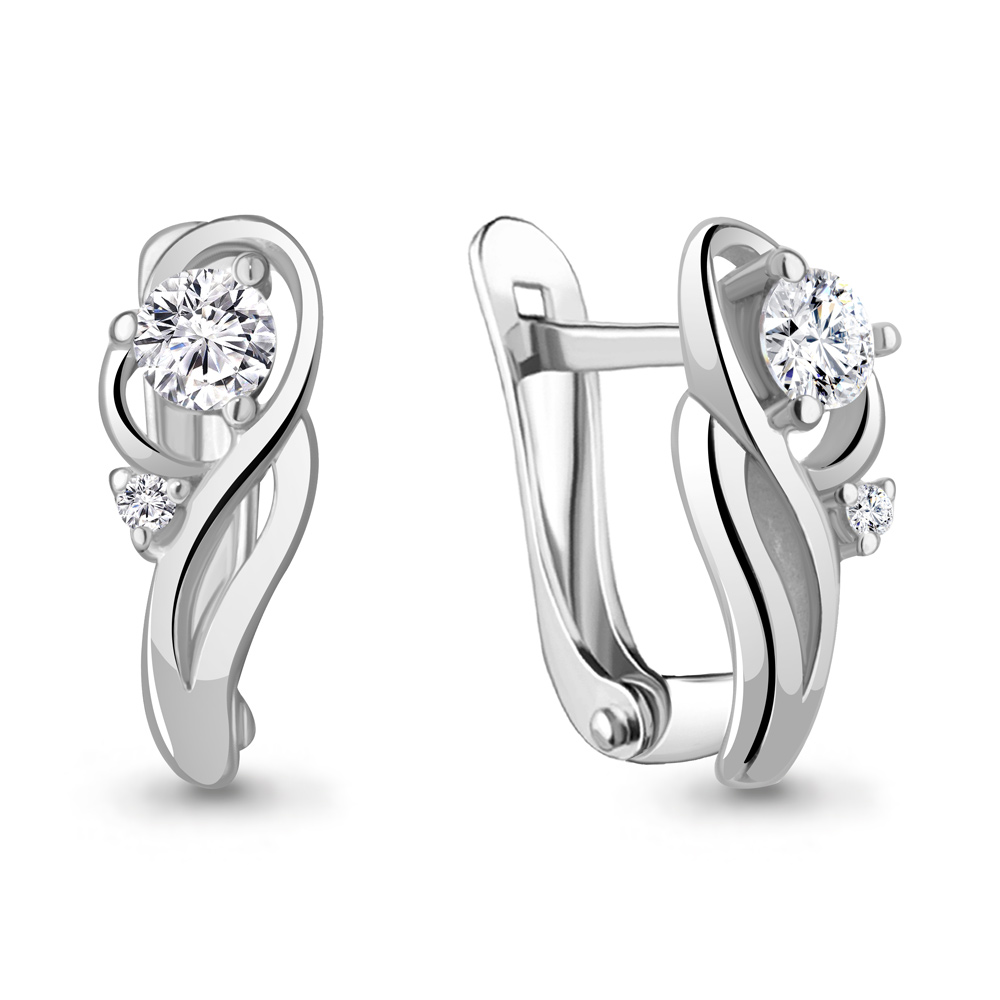 49413А Серьги из Серебра с фианитами