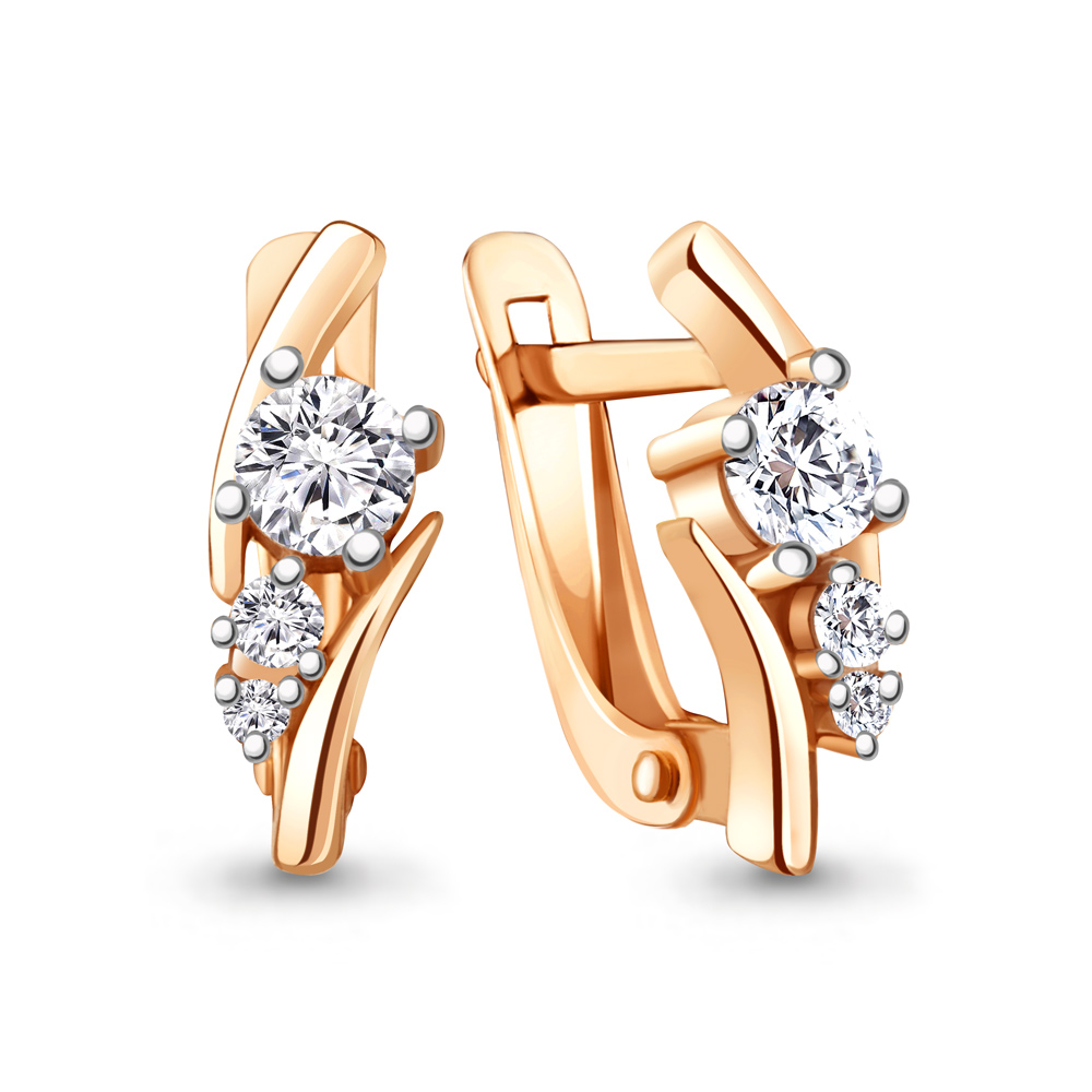 49415 Серьги из Золота с фианитами