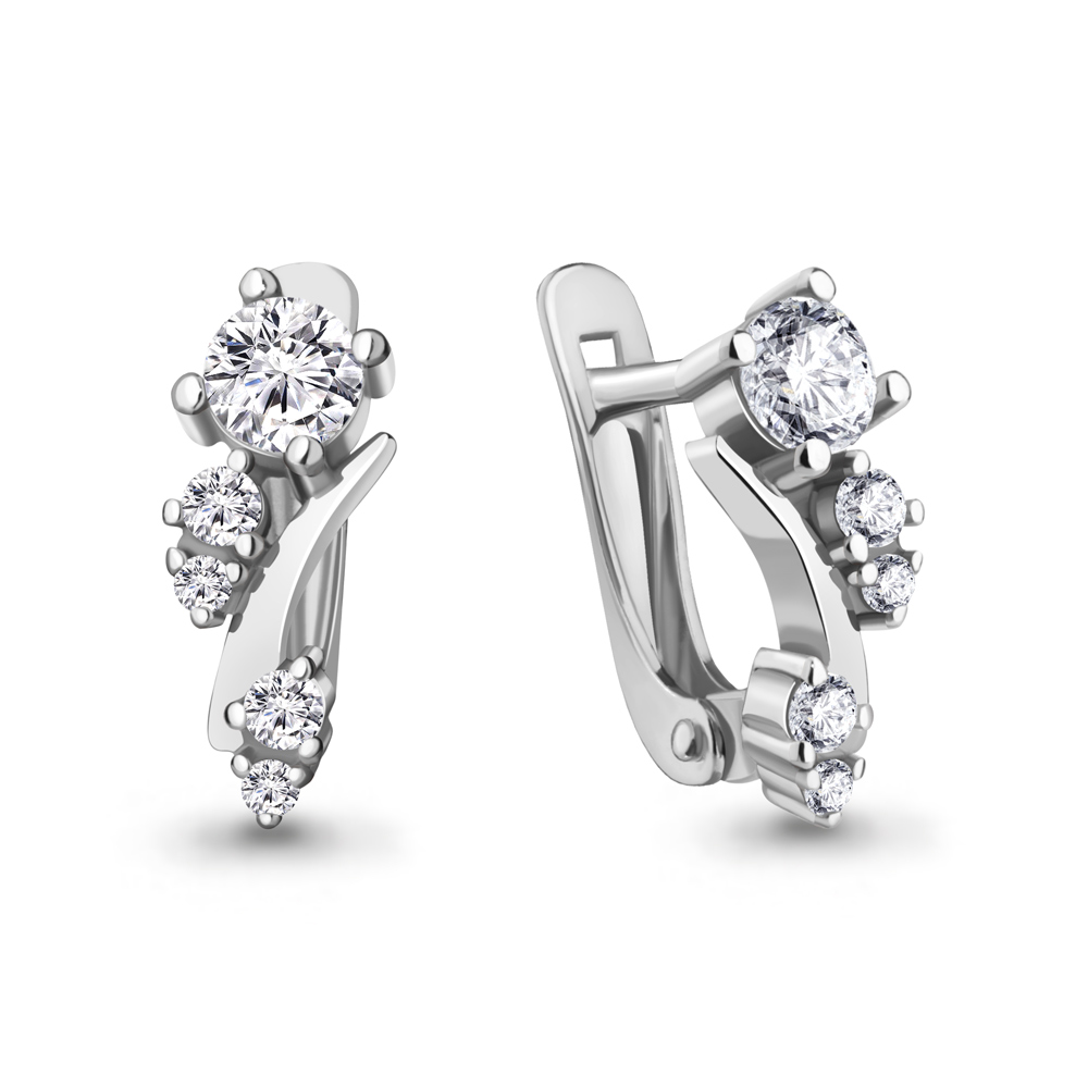 49416А Серьги из Серебра с фианитами