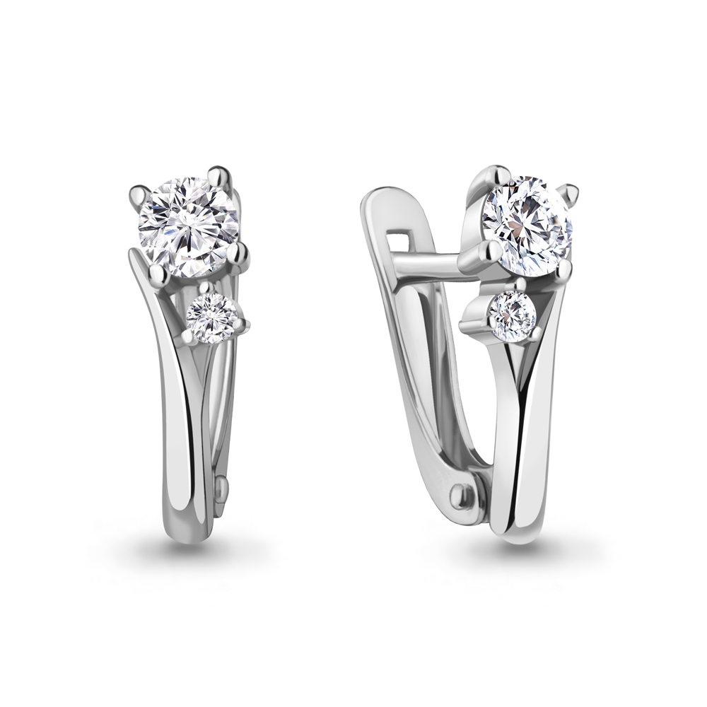 49418А Серьги из Серебра с фианитами