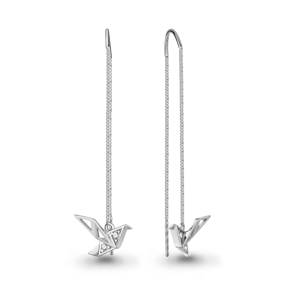 49442А Серьги из Серебра с фианитами