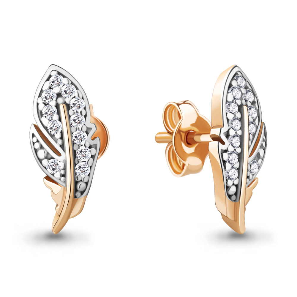 49450А Серьги из Золота с фианитами