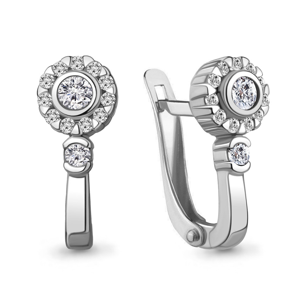 49455А Серьги из Серебра с фианитами