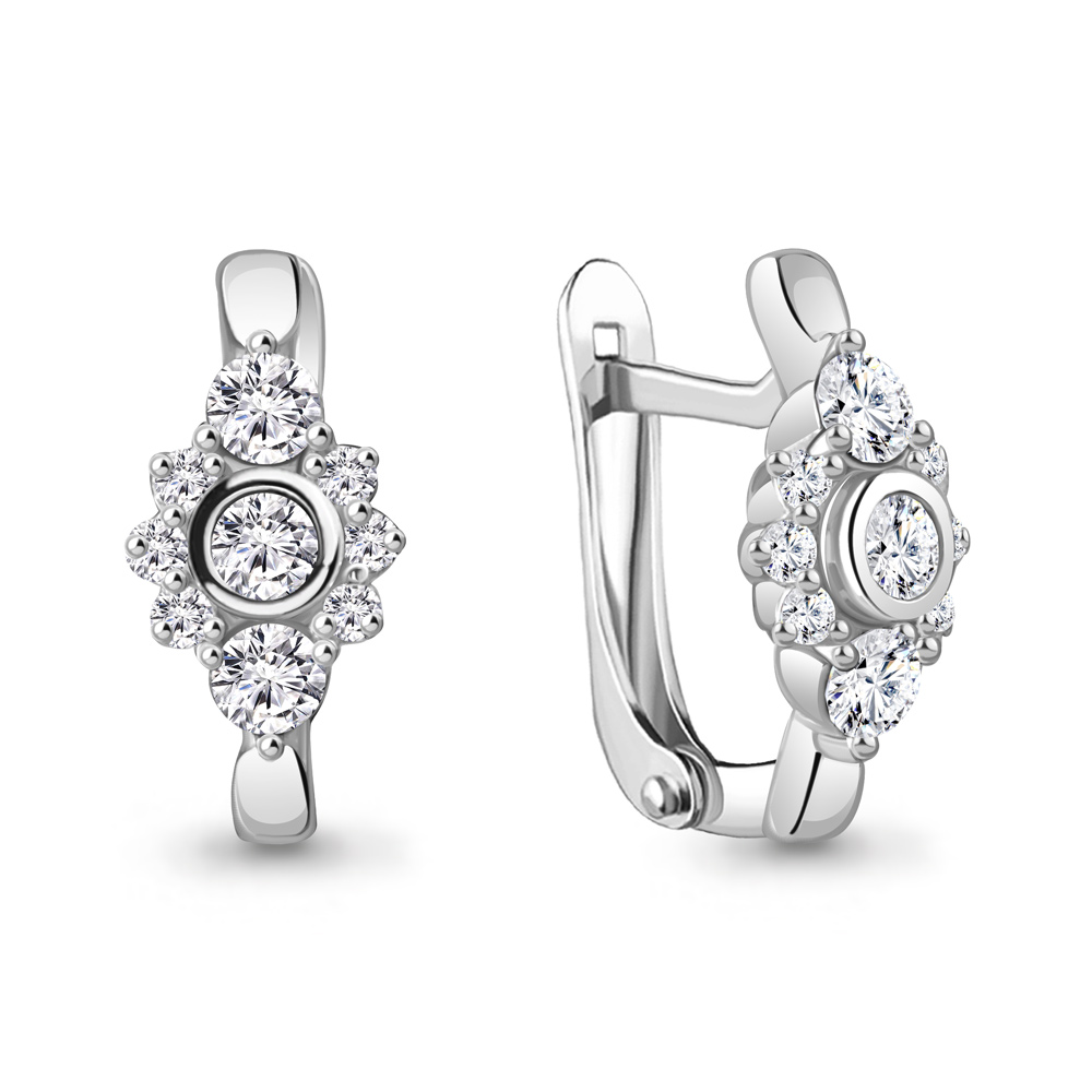 49459А Серьги из Серебра с фианитами