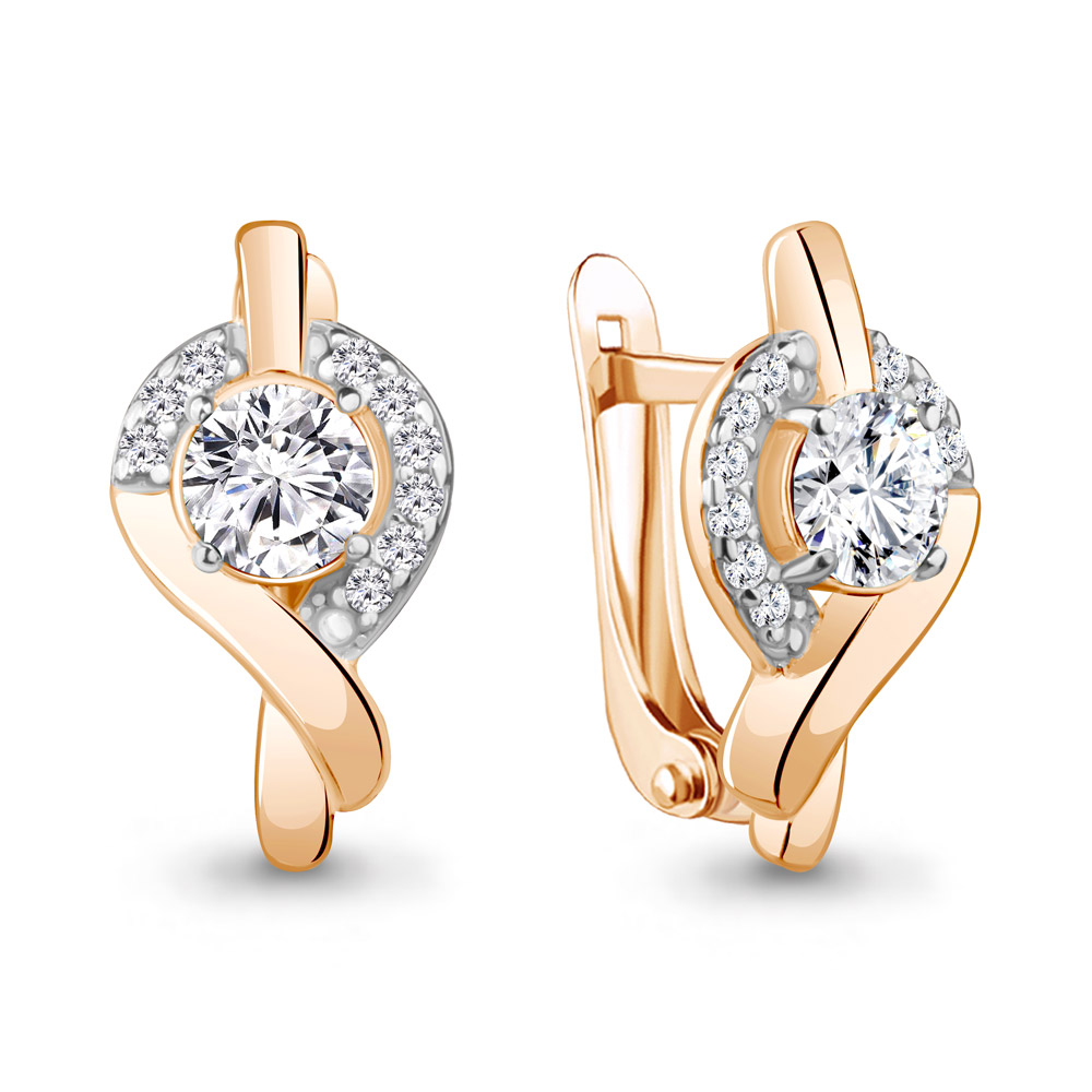 49463А Серьги из Золота с фианитами