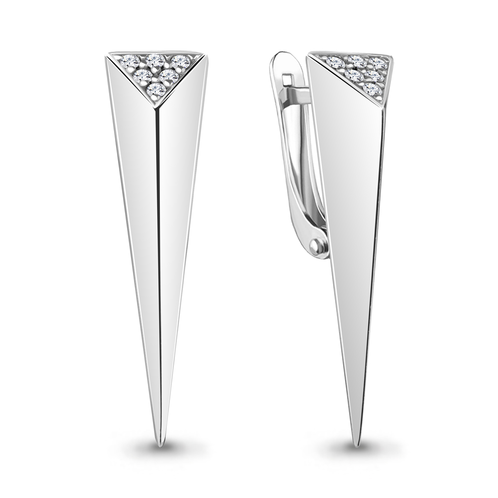 49467А Серьги из Серебра с фианитами