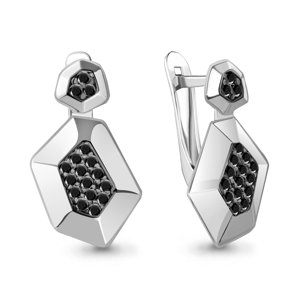 49469Ч Серьги из Серебра с нанокристаллами