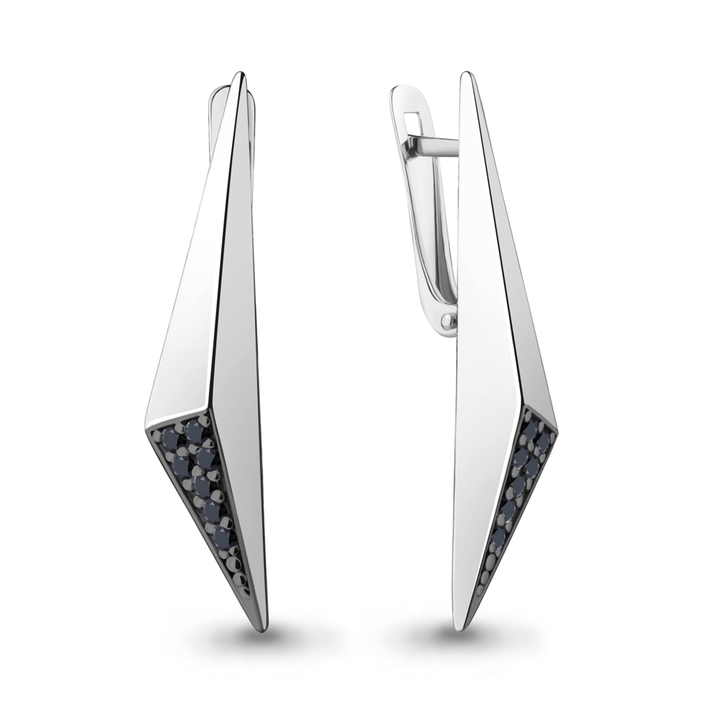 49470Ч Серьги из Серебра с нанокристаллами