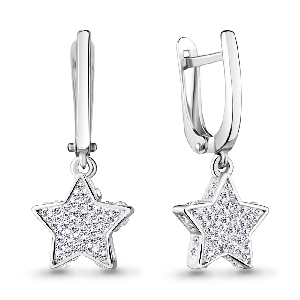 49520 Серьги из Серебра с стёклами