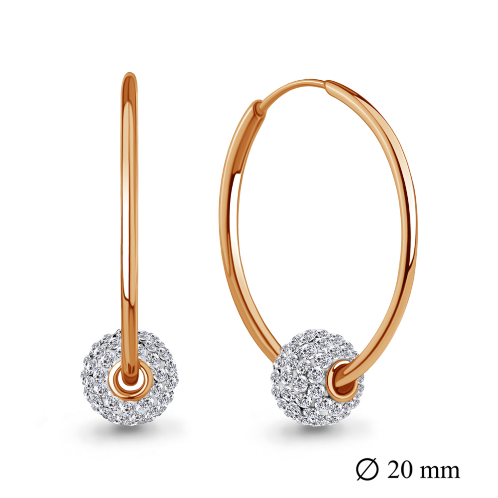 49565 Серьги из Золота с стёклами