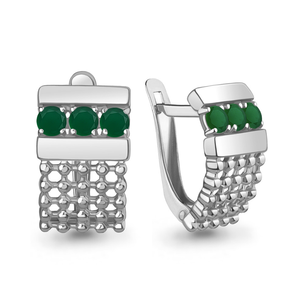 4962009 Серьги из Серебра с агатами