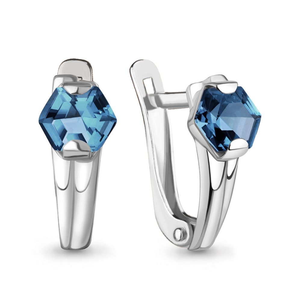 4969793 Серьги из Серебра с нанотопазами лондон