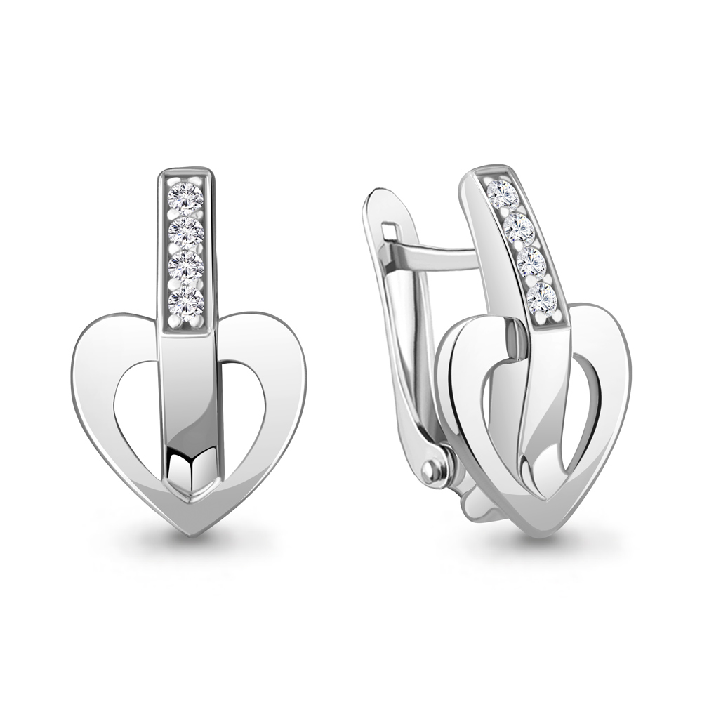 49706А Серьги из Серебра с фианитами