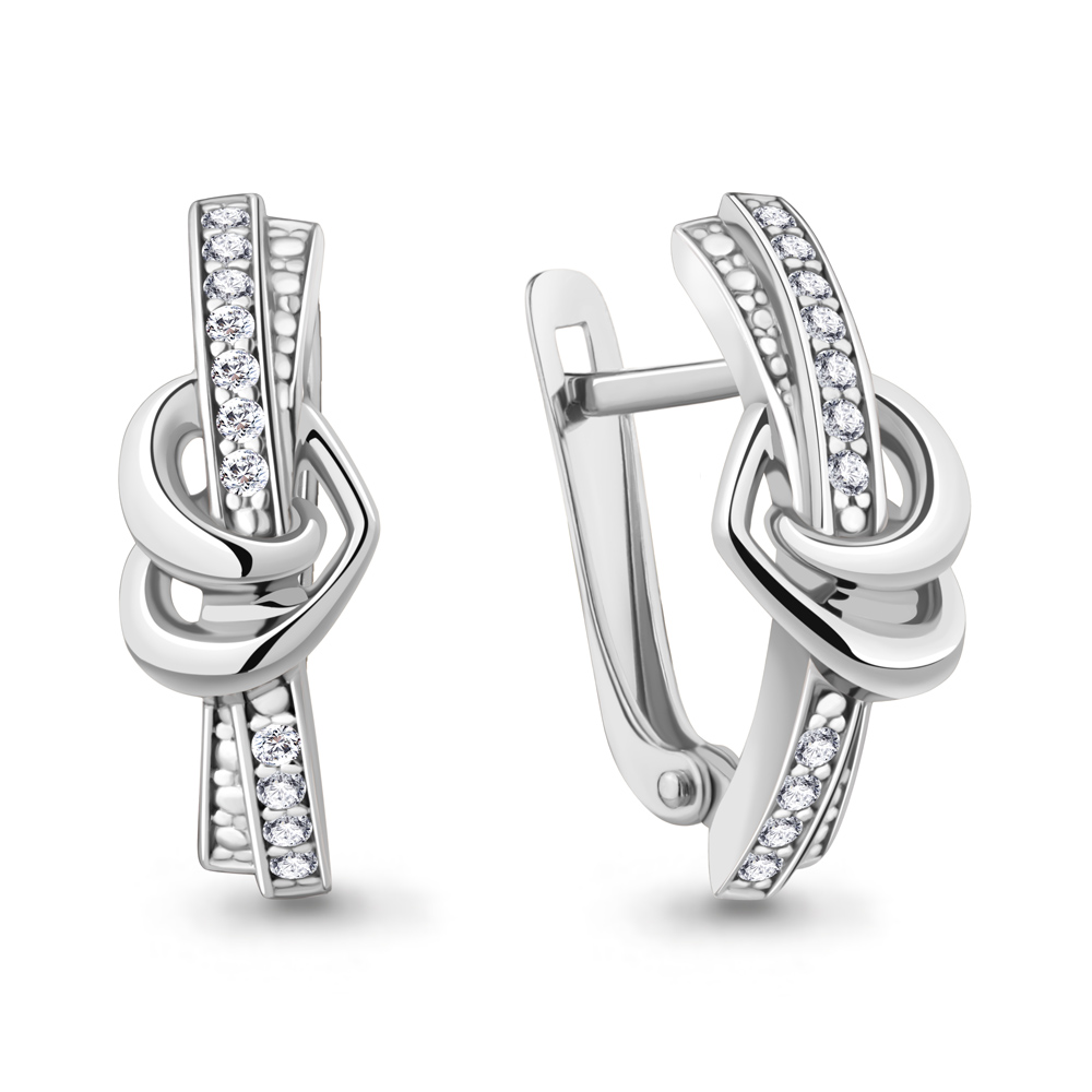 49753А Серьги из Серебра с фианитами